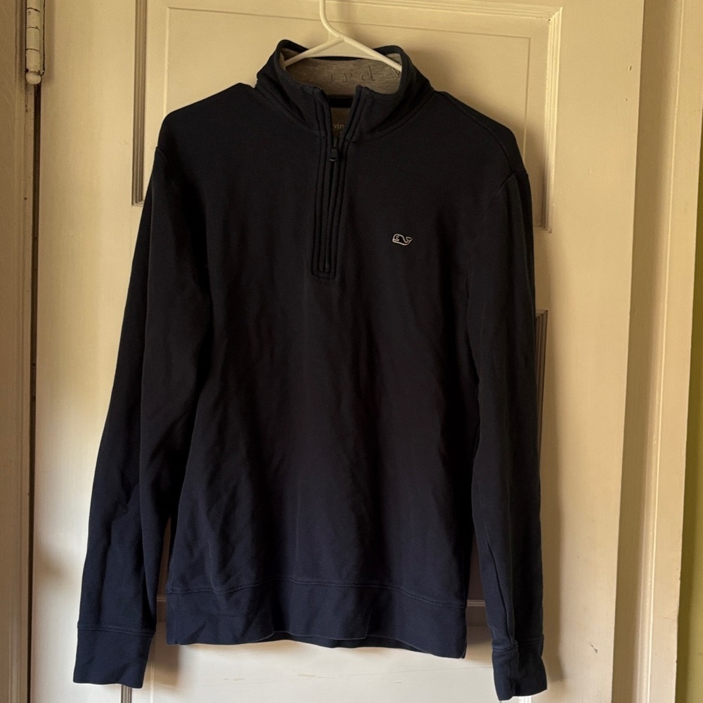 Vineyard Vines Men’s Navy Quarter-Zip Pullover Sweater